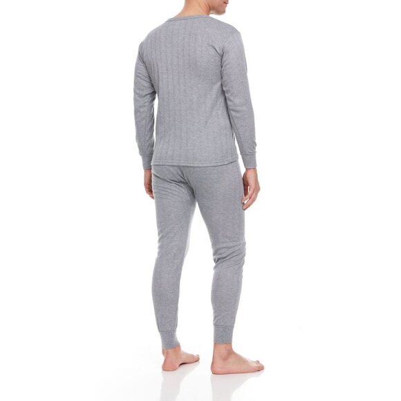 Men Thermal Long Johns 100% Cotton Fleece Warm Winter Baselayer Set 2-PAIRS NEW - Picture 6 of 7
